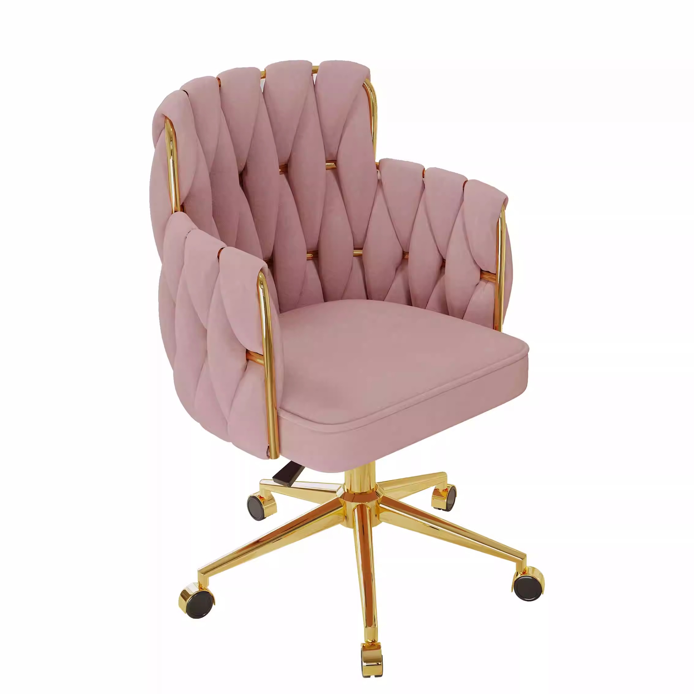 Anker Gaming Stuhl Licht Luxus Schlafzimmer Mädchen Make-up Stuhl Gold Lift Füße strukturiertes Material Büro Computer Stuhl