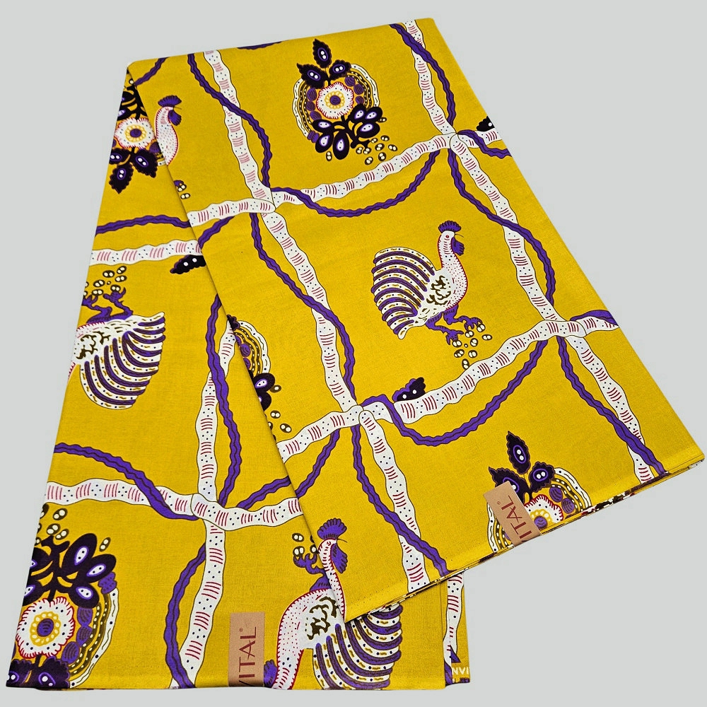 Tecido clássico com estampa de cera java, cera Hollandais, impressão com óleo, sensação suave e macia, lomo africano