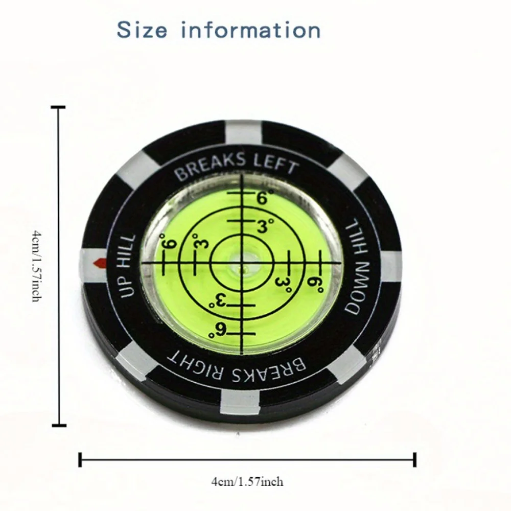 Marcador de pelota de Putt de Golf, lector verde de Putt de Golf redondo de alta precisión, ayuda para poner pendiente de Golf, lector de Putting, 1 ud.