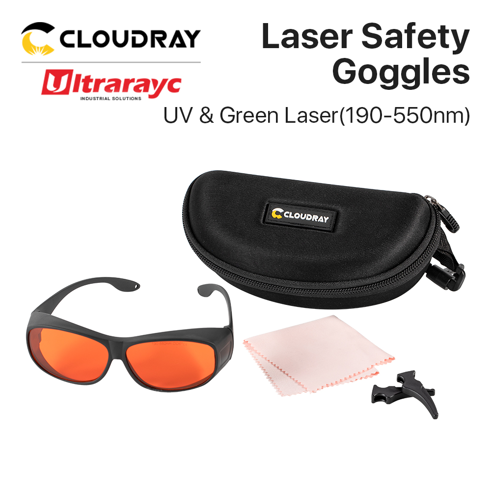 Lunettes de sécurité Laser Ultrarayc 190-550nm OD6 + CE lunettes de sécurité Laser lunettes de protection pour Machine Laser UV et verte