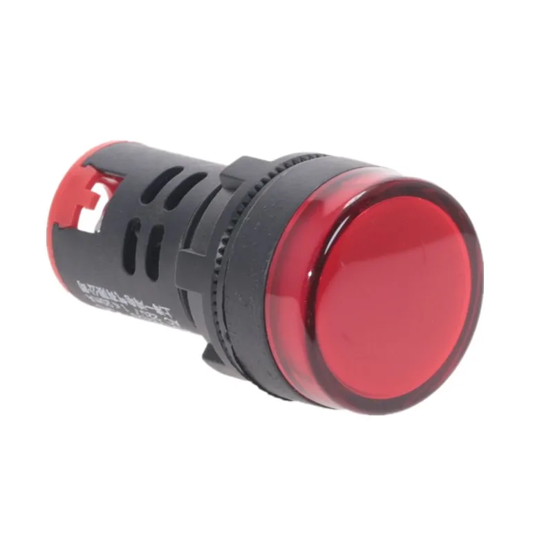 10 ชิ้นปุ่มสีแดง 22 มิลลิเมตรแผง Mount ไฟแสดงสถานะ LED ไฟสัญญาณนําร่องโคมไฟ AD16-22 12 โวลต์ 24 โวลต์ 110 โวลต์ 220 โวลต์