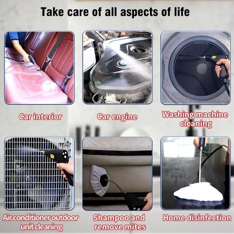 2500W Handheld Steam Cleaner 110V/220V Multifunctional High Temperature Steam Cleaning For Air Conditioner Kitchen Hood Car