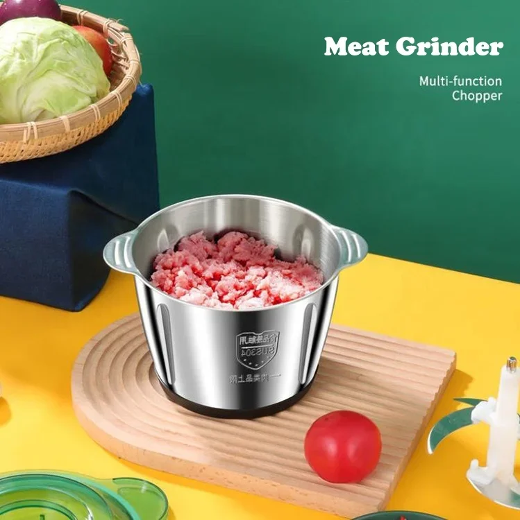 2L/3L/5L Small Kitchen Accessories  Vegetable Fruit FUFU Yam pounder Garlic Ginger Onion Meat Shredder Electric Chopper