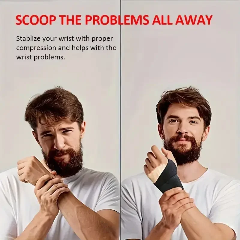 Verstelbare polsbrace Perfect voor dames en heren Ondersteuning Wikkelband Hand Carpaal Tunnelbrace Fitness Geschikt voor zowel de rechter-linkerhand