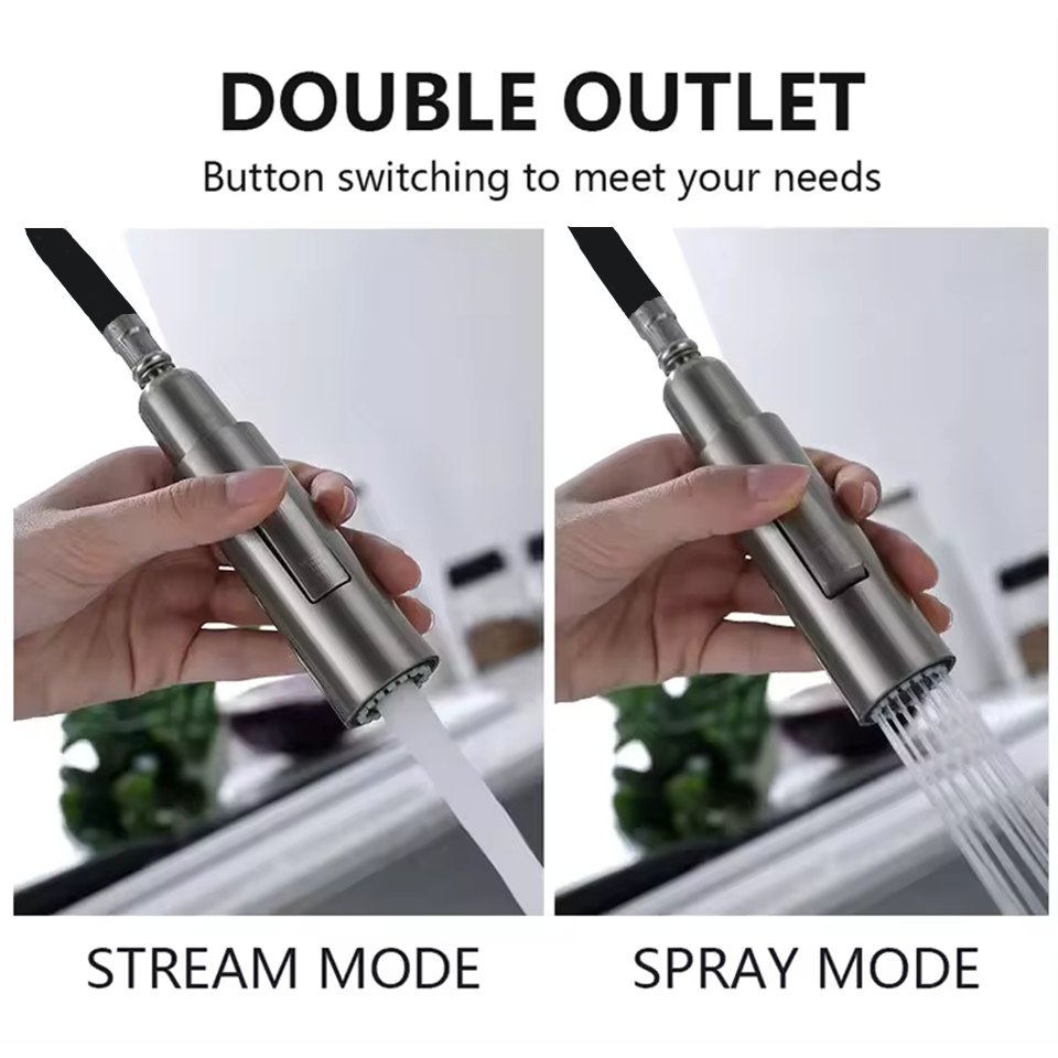 Acier Inoxydable Brossé Évier de Cuisine, Sortie d'Eau, Trou Unique