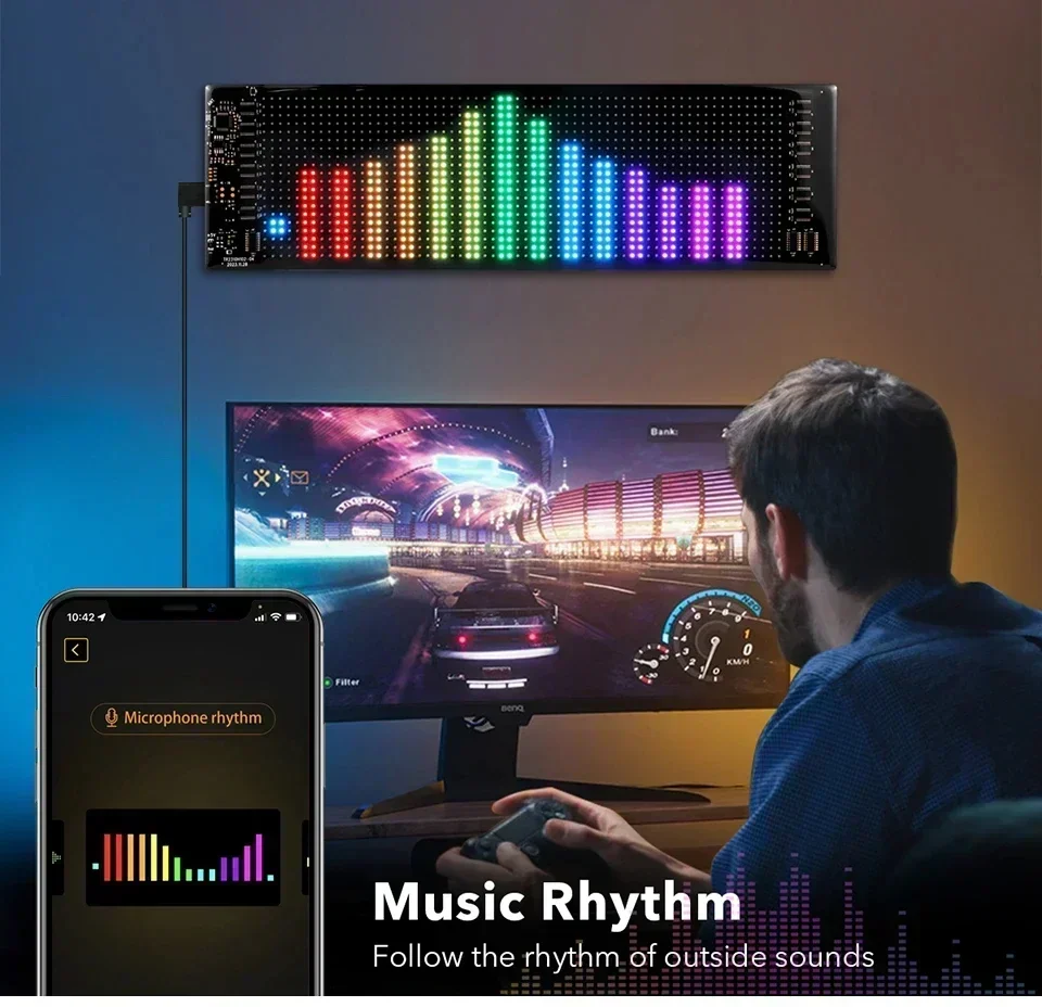 Señal led programable, Panel de píxeles de matriz LED, pantalla Flexible RGB, desplazamiento de coche, texto, animación, tienda, luz de recordatorio
