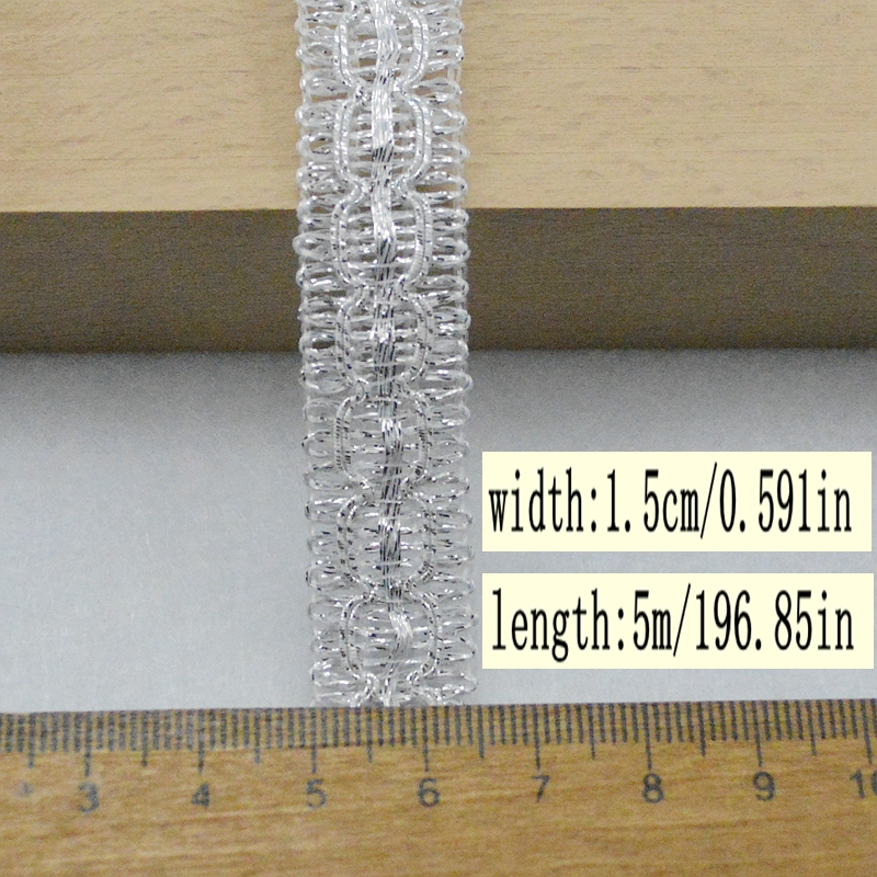 Neue 5 Meter/16,4 Fuß pro Packung Kleid Nähen Stoff Hochzeitskleid Stoff DIY Handwerk Spitzenbesatz drei Blumen Polyester Spitze