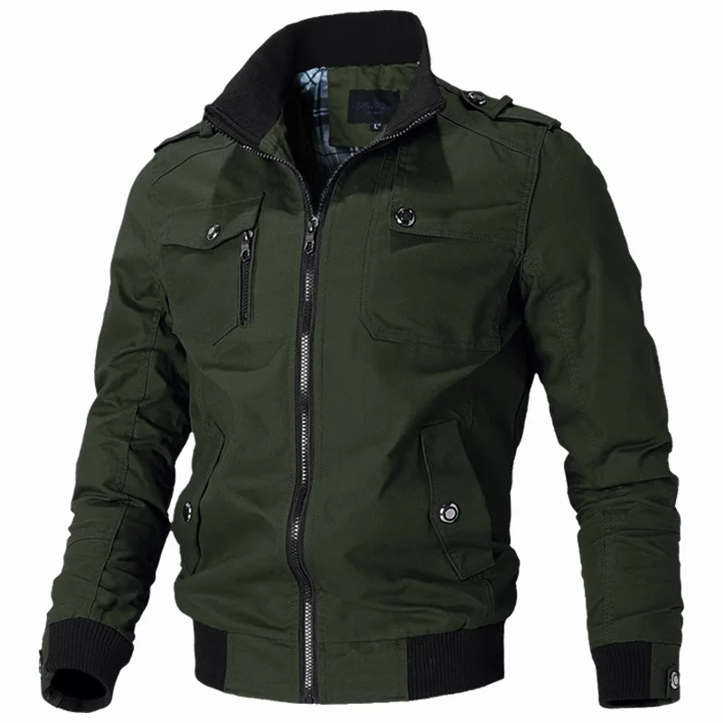 Bomberjacke Männer Mode Lässig Windjacke Jacke Mantel Männer 2024 Frühling Herbst Neue Heiße Outwear Solide Stehen Dünne Jacke Herren