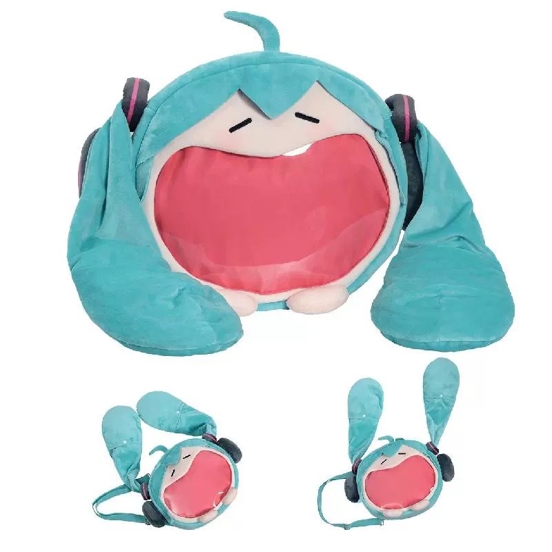 W magazynie oficjalna Anime Miku Itabag Vocaloid Cosplay Ita torba pluszowy plecak kobiety DIY torba Shool Student mężczyźni aksamitna torba na ramię