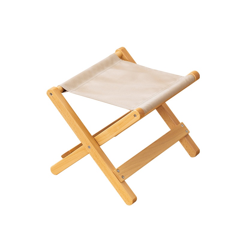 Silla para acampar al aire libre, taburete portátil, silla de pesca Matzah, arte de Picnic, taburetes pequeños plegables de ocio de madera de haya cruda