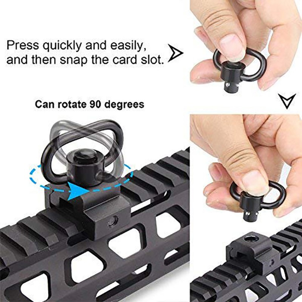 ELEMENT GEAR 1/2PCS sgancio rapido QD Sling girella Scope Mount adattatori accessori per la caccia