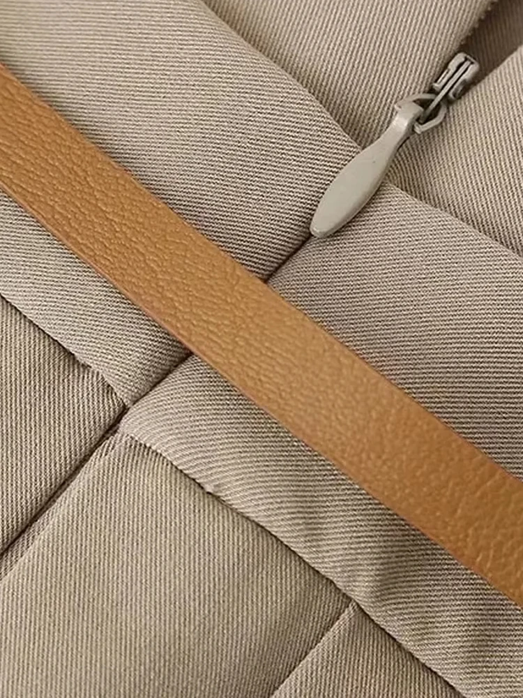 Saias curtas plissadas para mulheres com cinto, zíper lateral, cintura média, saia feminina, moda chique