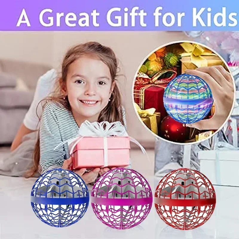 Flying Ball Boomerang Fly Orb Magic พร้อมไฟ LED Drone Hover Ball Fly Nova Orb Flying Spinner ของเล่นเด็กคริสต์มาสของขวัญ