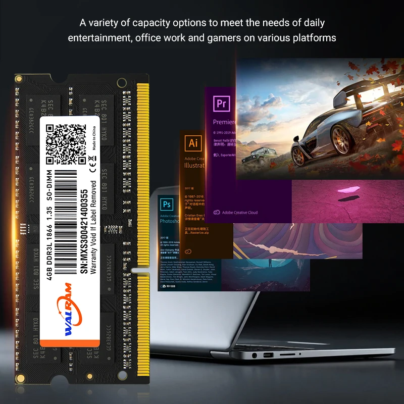 WALRAM DDR3L 8GB Memoria Ram DDR3 1600MHz 1333MHz Sodimm Laptop Ram DDR3 L 4GB 1600 1333 Interne Computer Memoria Voor Notebook