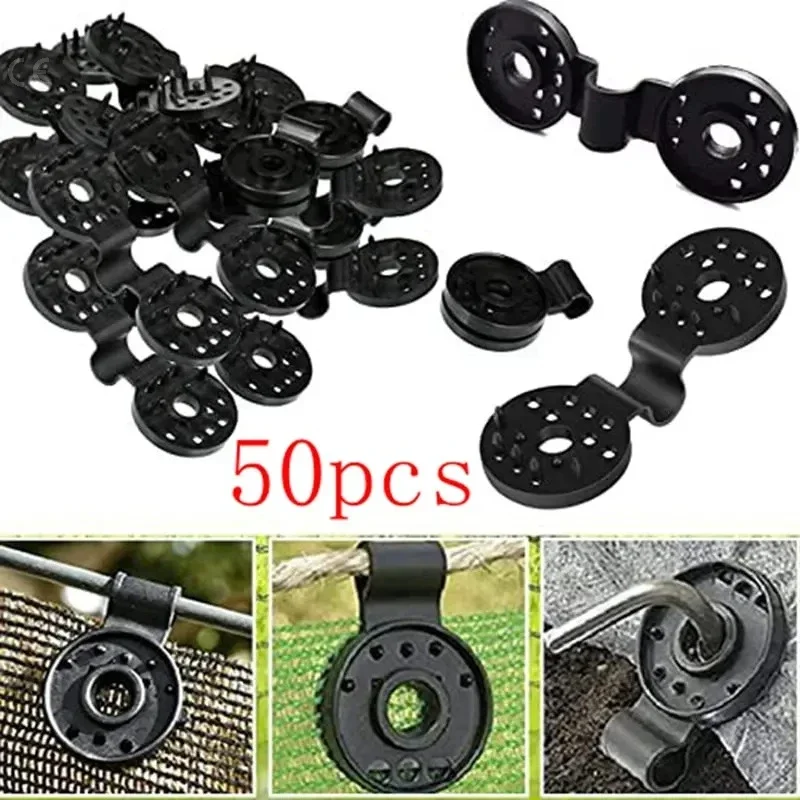 คลิปหนีบผ้าบังแดด 50 ชิ้น ตัวหนีบผ้าบังแดด ตาไก่ สำหรับตาข่ายคลุมบังแดด ผ้าบังแดดในสวน สนามหลังบ้าน เรือนกระจก