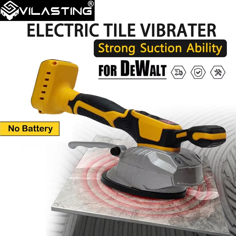 VILASTING-máquina para azulejos, herramienta vibratoria de alta capacidad de carga para pared y suelo, 8 ajustables para pasador de batería Dewalt de 18V