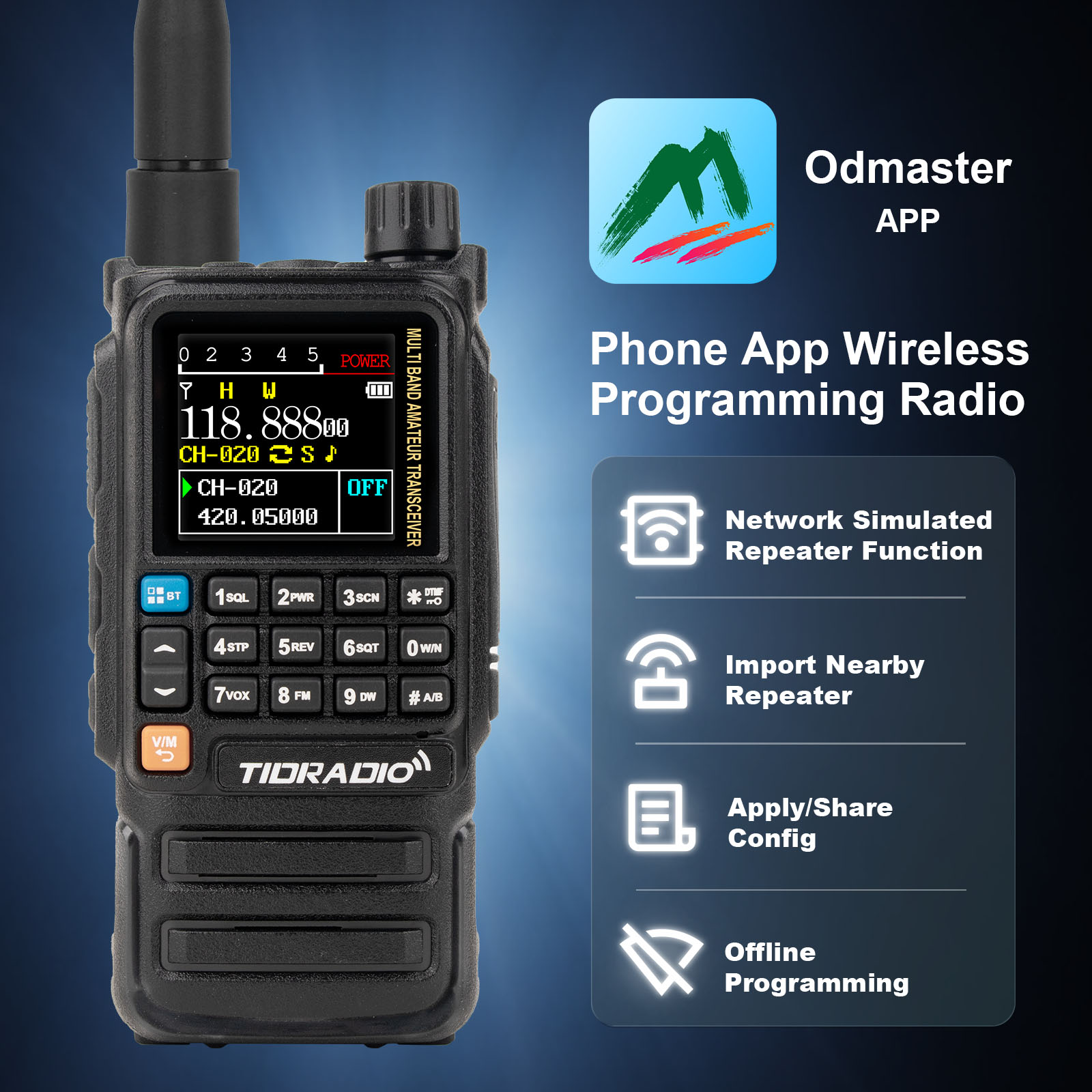 TIDRADIO H3 Plus Radio Long Range Walike Talkie Upgraded Bluetooth Features Air Band Wireless Programming Multilingual