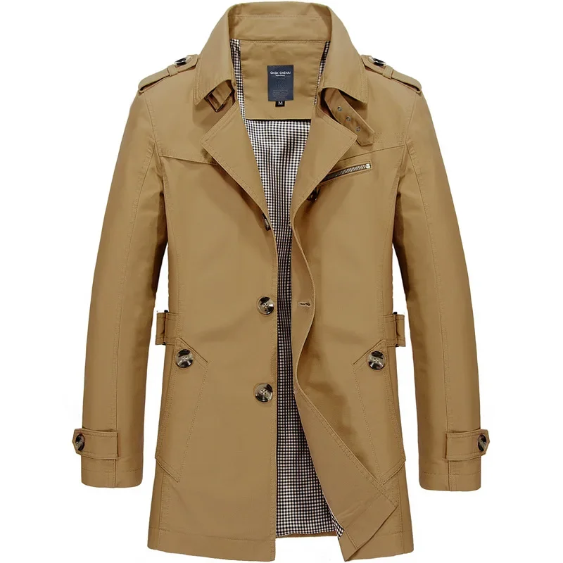 Herbst Herren Jacke Hochwertige Dünne Stil Mann Lange Business Casual Graben Mäntel Koreanische Mode Männlichen Windjacke Männer Kleidung