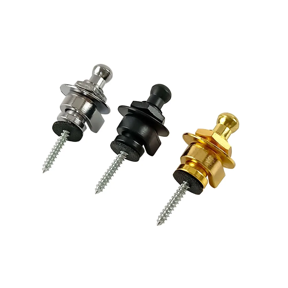 2 ชิ้น/เซ็ตล็อคสายกีตาร์ Straplock Straplok ปุ่มสําหรับกีตาร์เบสไฟฟ้าอะคูสติกทั้งหมด 3 สี