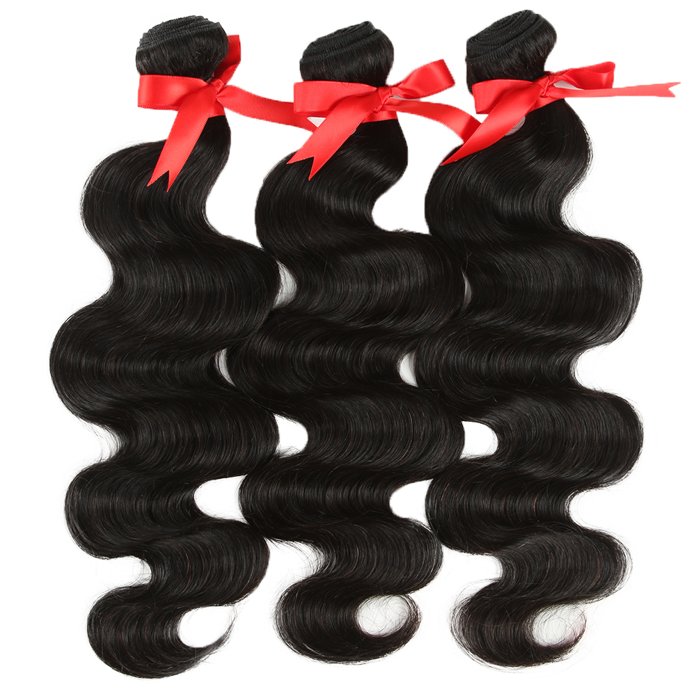 Mèches brésiliennes naturelles Body Wave élégantes de 28 pouces, Extensions de cheveux naturels, lots simples
