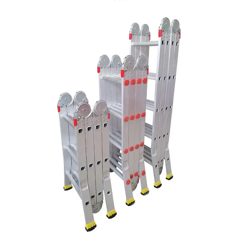 4x3 4x4 4x5 gradini in alluminio multifunzione piccola cerniera scala pieghevole impalcatura leggera pieghevole