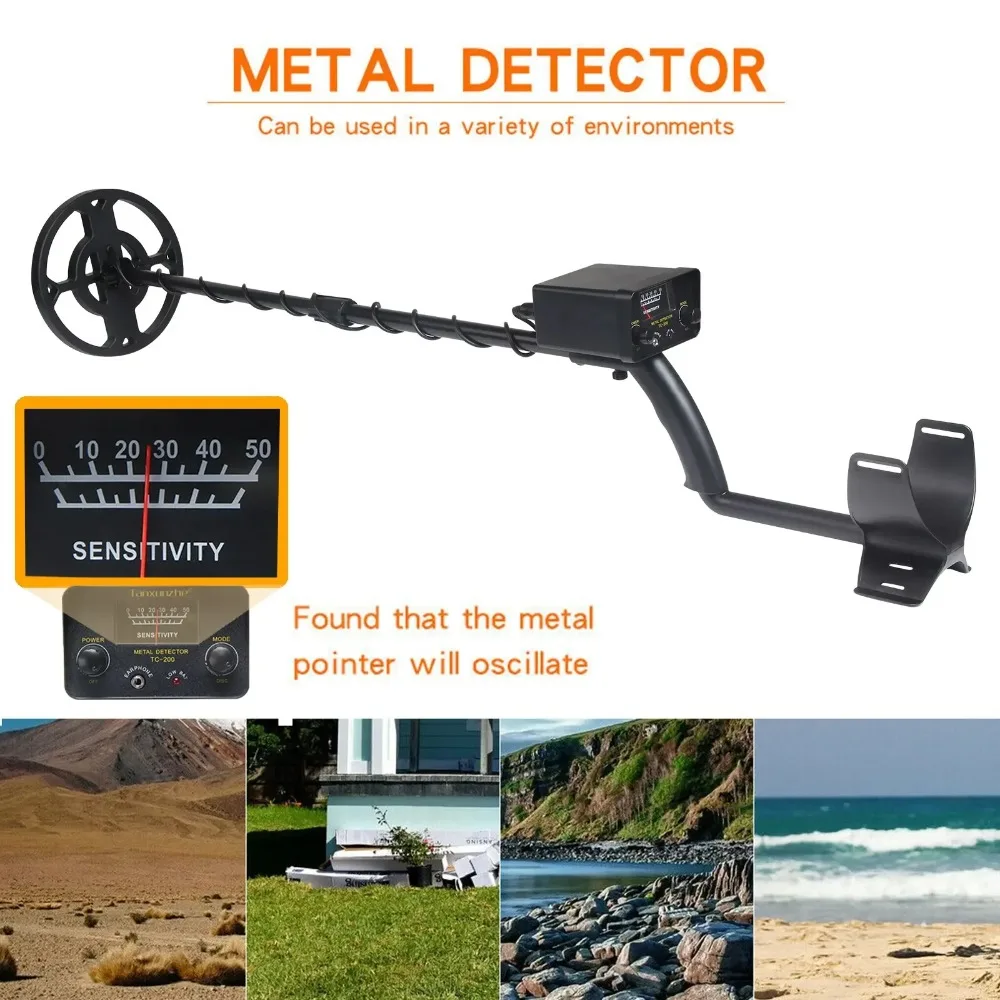 Detector de metais tesouro caça máquina de mineração de ouro posicionamento preciso TC-20 detector de metais profundidade subterrânea ajustável rastreador
