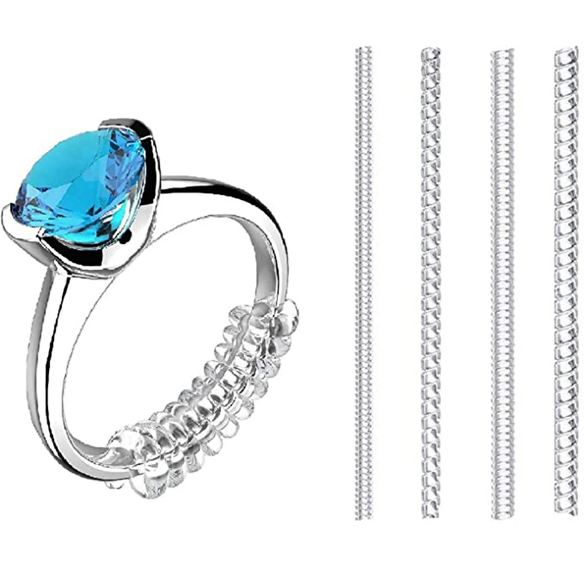 4pcs Ring Size Adjuster For  Loose Rings, Transparent Silicone Ring Resizer Ring Adjuster For Loose Rings Ring adjuster