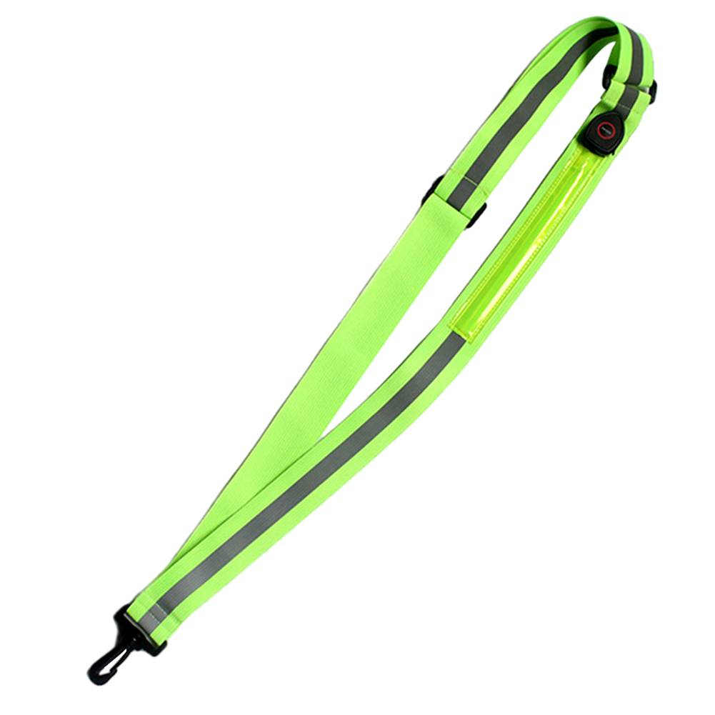 USB Rechargeable Safety Reflective Running Gear High Visibility LED Reflective Belt Reflective Band Adjustable for Night Running