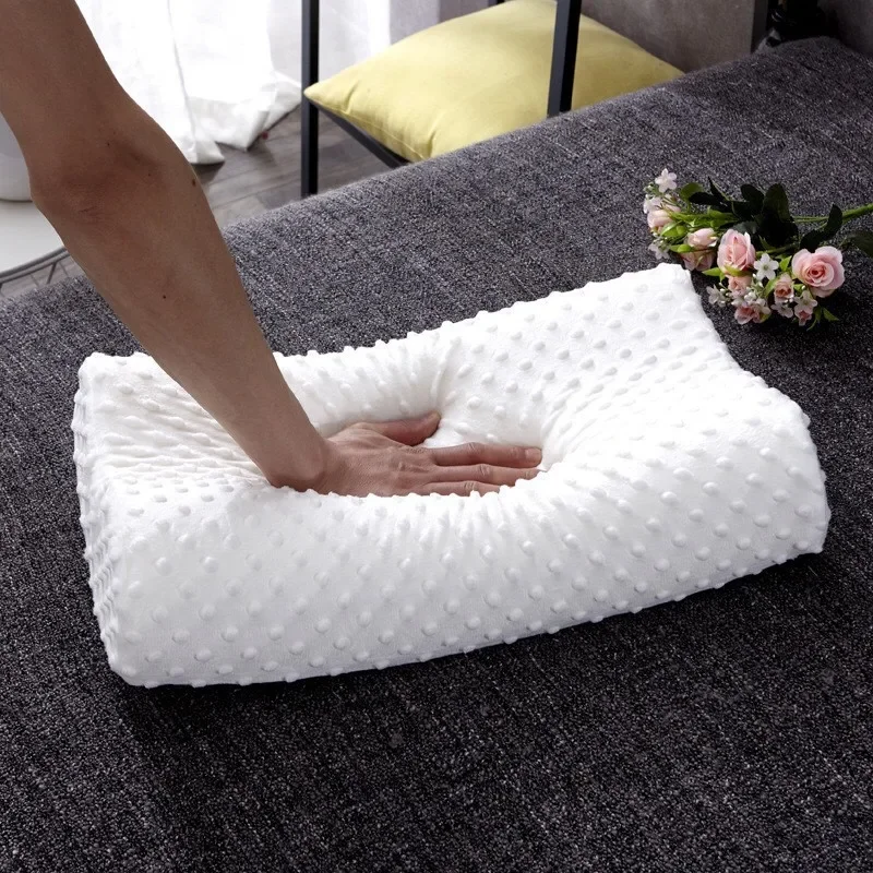 Almohada de espuma viscoelástica para dormir, almohada lateral ajustable para dormir, alivio del dolor en el cuello y los hombros, almohada ortopédica de contorno JAF028