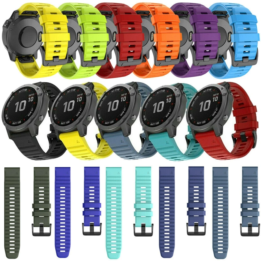 QuickFit 26 ミリメートル 22 ミリメートル時計ストラップガーミンフェニックス 7X 7 プロサファイアソーラーシリコーン時計バンドフェニックス 8 E 6X 6 プロ 5X 5 プラスブレスレット