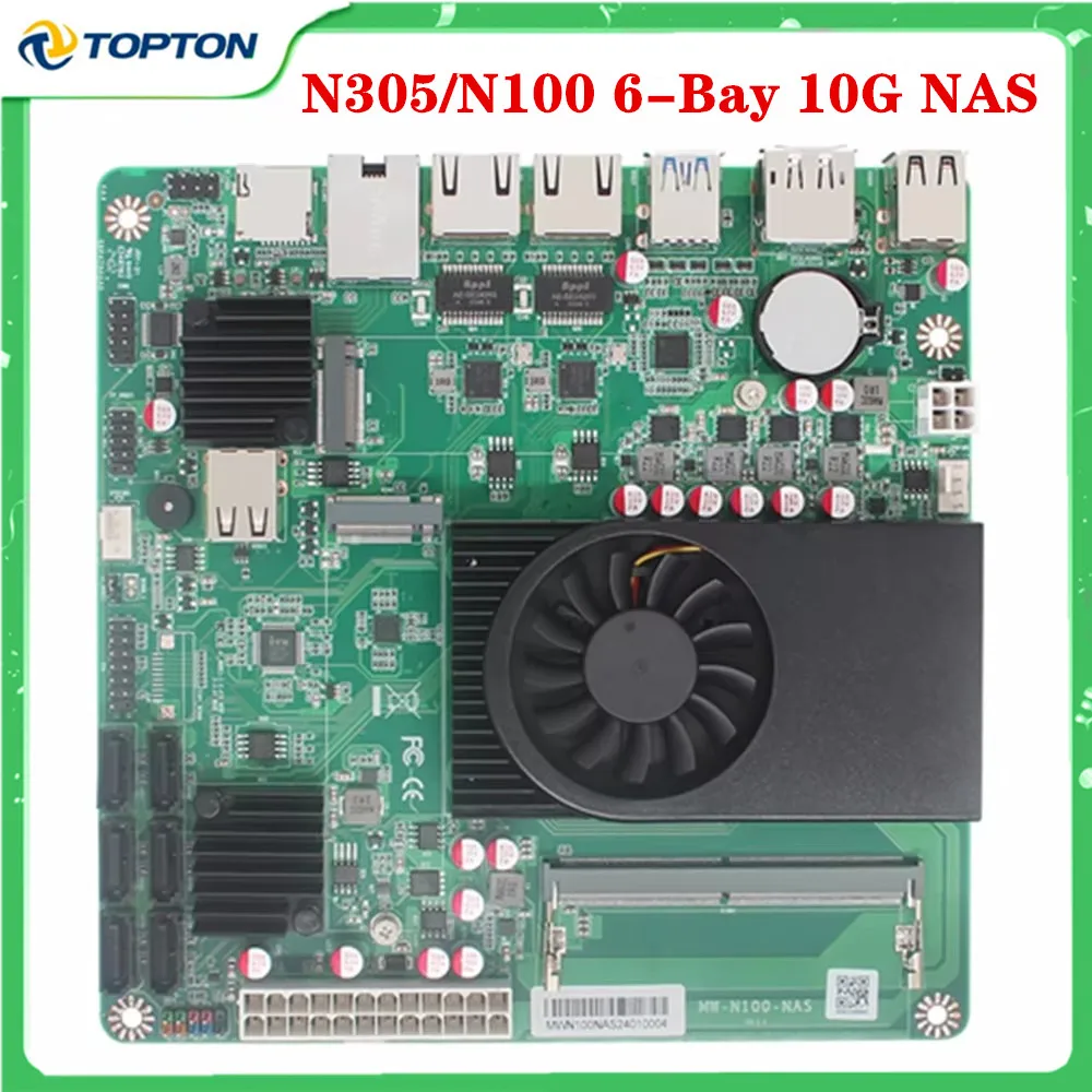 Neues 1*10G 2*i226-V 2,5G 3LAN 10G NAS Motherboard Intel i3-N305 N150 6-Bay 2*NVMe 6*SATA3.0 1*DDR5 Firewall Router ITX Mainboard