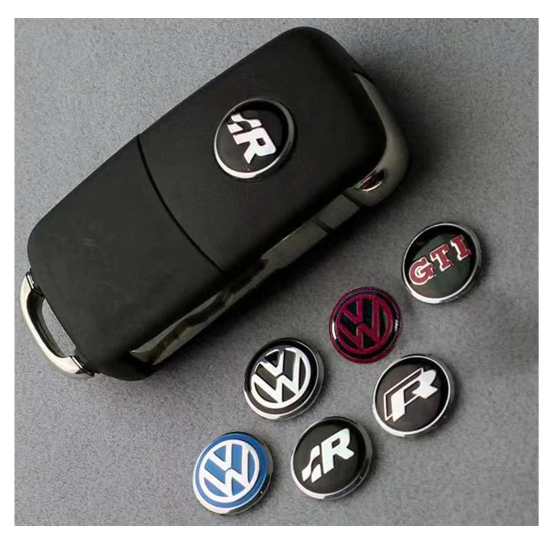 Pegatinas para llaves de coche, llavero de Control automático, insignia, accesorios para Volkswagen VW Rline GTI R Polo Golf Touareg Passat Magotan Tiguan