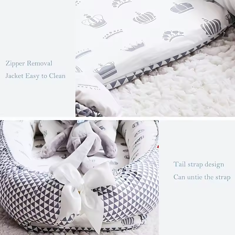 Cama infantil para dormir, berço para recém-nascidos com cerca, berço para dormir seguro