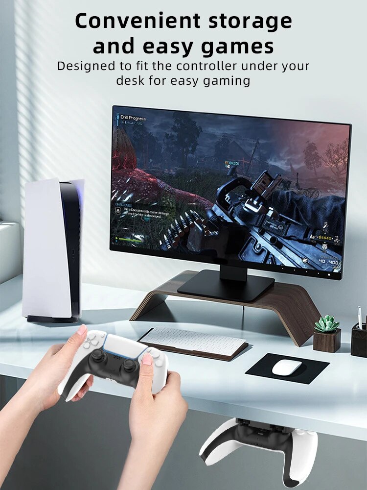 Dados Sapo-Game Controller Hanger Holder, Under Table Hanging Rack De Armazenamento, Joystick Adesivo, Gamepad Acessórios, PS4, PS5
