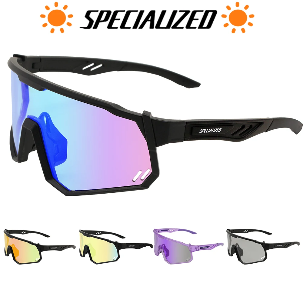 SPECIAUZED Photochromic ขี่จักรยานแว่นตาผู้ชายจักรยานเสือภูเขาแว่นตากันแดดผู้หญิง MTB กีฬาแว่นตาจักรยานไตรกีฬาวิ่ง