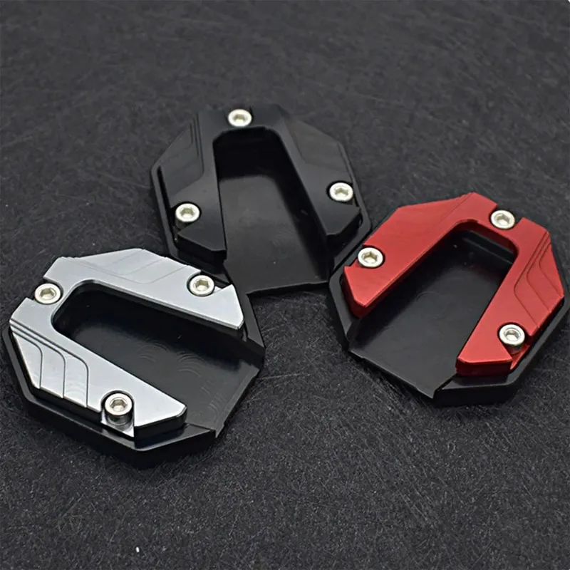 Extensor de soporte para motocicleta de aleación de aluminio, extensión de caballete lateral, placa de soporte, accesorios para motocicleta