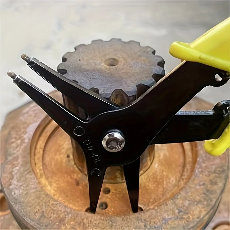 Pinza per anelli elastici 2 in 1 Pinza per anelli elastici a 4 vie Utensile manuale multifunzionale