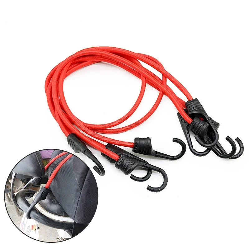 Rack de bagagem elástico para motocicleta, com ganchos, amarração ajustável, corda elástica para bagagem, cinto de fixação de carga, acessórios de bicicleta