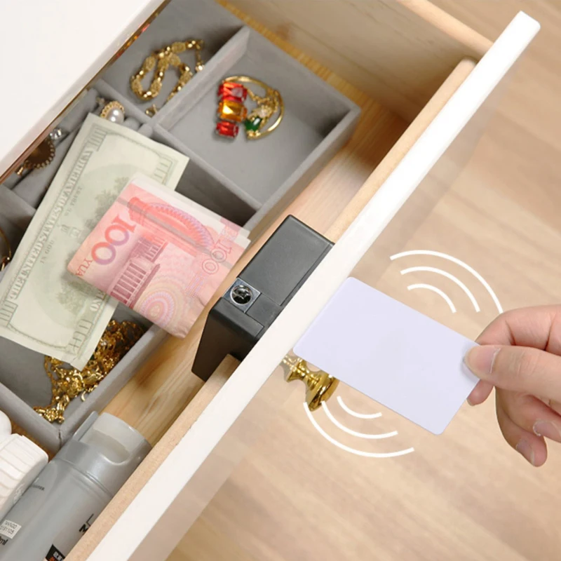 Bộ 4 Món Thông Minh Ngăn Kéo Cảm Ứng Tủ Khóa Thẻ RFID Thông Minh Khóa Điện Tử Tủ Quần Áo Đồ Dùng Xông Hơi Tủ Khóa Khóa