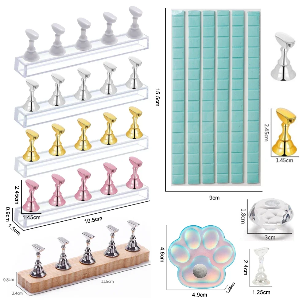 1Set Tablero Magnético Para Práctica De Uñas - Estilo Ajedrez Clásico Y Cartoon Soporte Para Punta De Uñas Acrílicas Para Exhibición De Herramientas De Arte De Uñas DIY Para Hogar