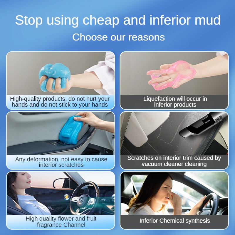 Car Cleaning Dust Remove Gel Auto-interieur Detaillering Clean Magic Mud Universele huishoudelijke toetsenbordreinigingstool Auto-accessoires