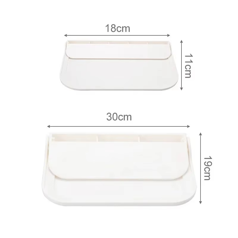 Foldable Storage Rack Punch-Free Phone Holder Folding Wall Mounted Shelf Saving Space Wifi Router Storage Tray BathroomOrganize