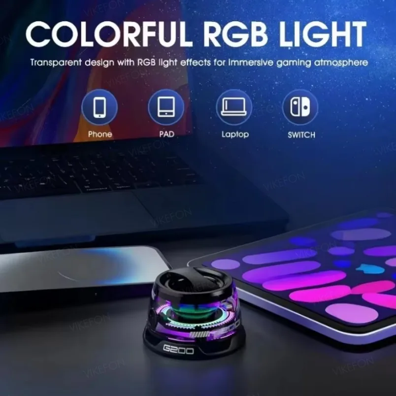 Zewnętrzny magnetyczny głośnik Bluetooth Bezprzewodowy przenośny głośnik stereo podróżny z kolorowym światłem RGB i mini uchwytem na telefon dla ios