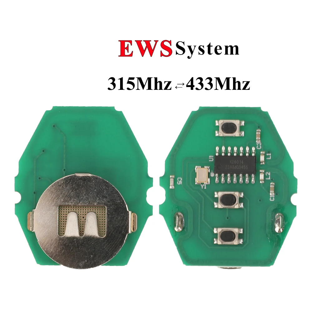 jingyuqin EWS Sytem Car Remote Key for BMW E38 E39 E46 X3 X5 Z3 Z4 1/3/5/7 Series 315/433MHz ID44 Chip Keyless Entry Transmitter