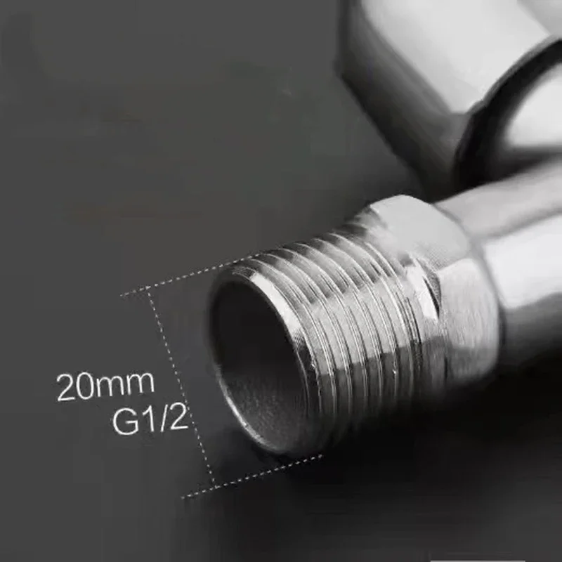 ก๊อกน้ําสแตนเลส Double Outlet Dual Control Water Tap One in Two Out ก๊อกน้ํา 1/2 "Bidet ก๊อกน้ําอุปกรณ์ห้องน้ํา