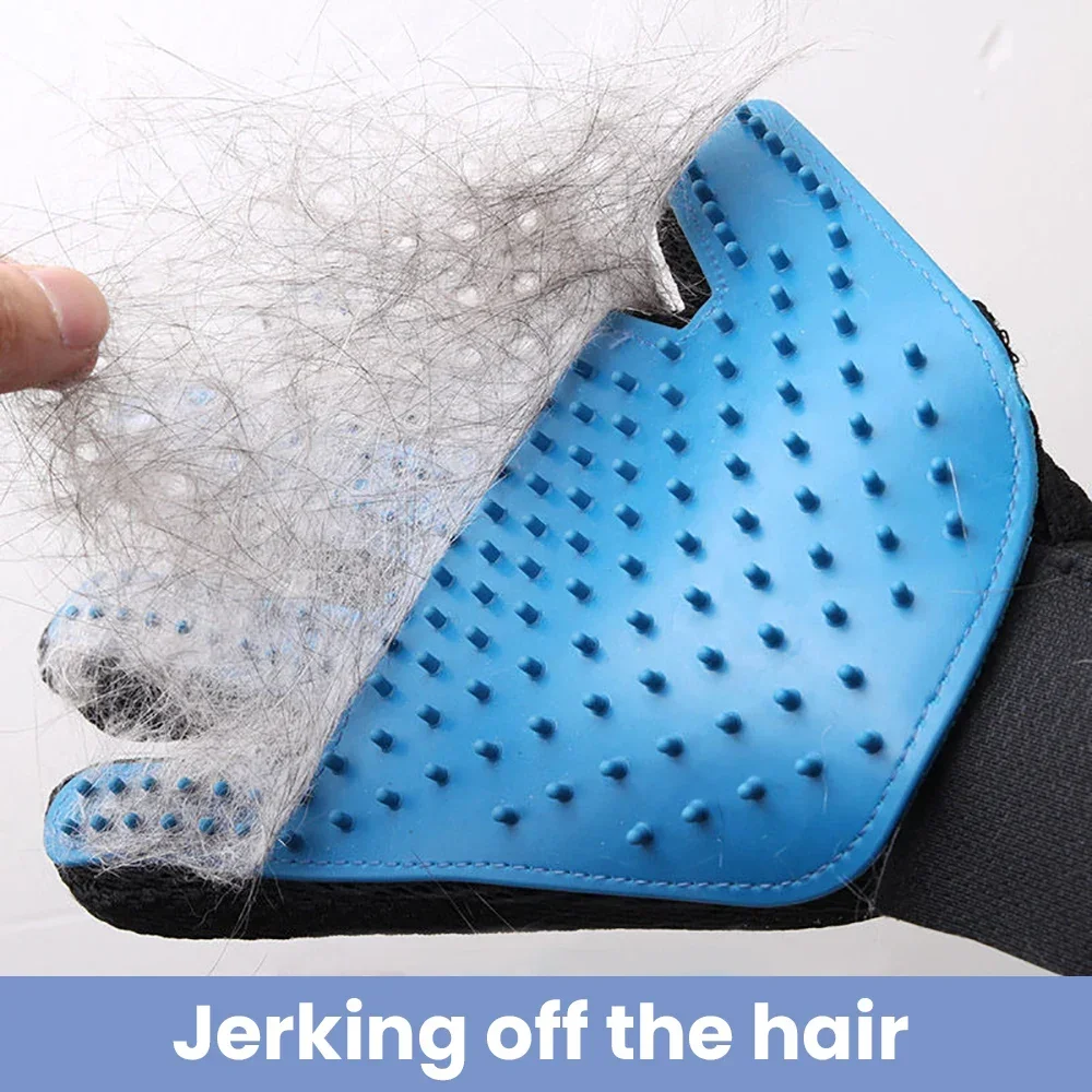 Katzenpflegehandschuh Haustier Katzenkamm Badebürste für Katzen Haarentfernung Massagebürste Weiche Borsten Hundesalon Reinigungsmittel