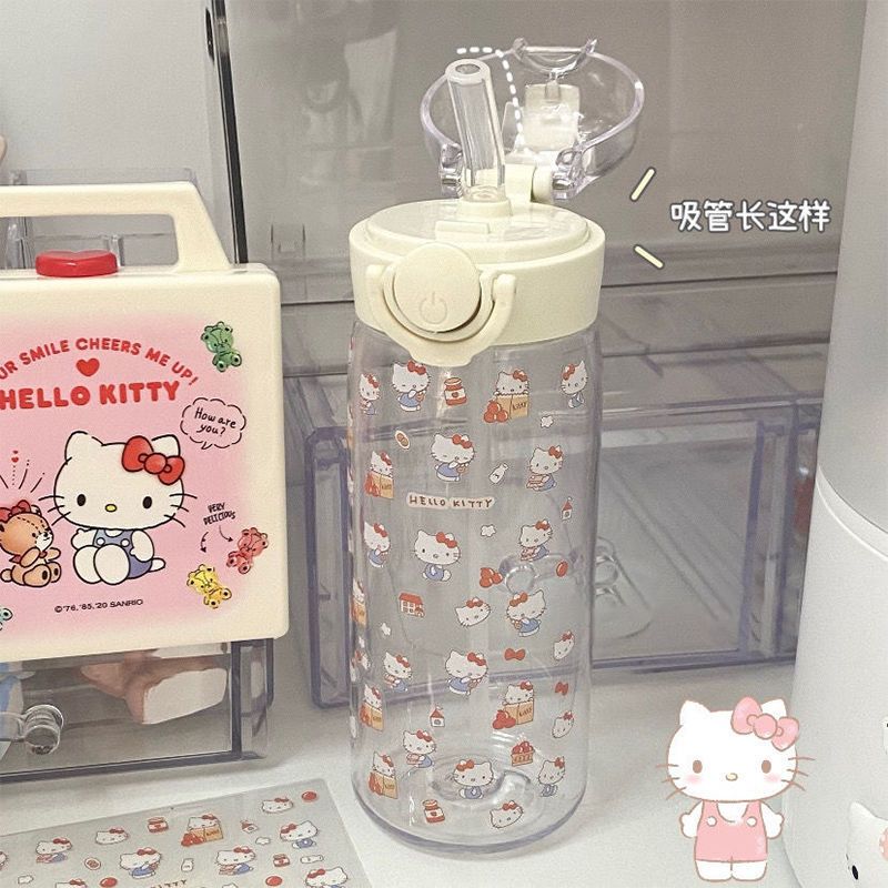 Hellokitty новая соломенная пластиковая чашка большой емкости для пары, студентов, милых девушек, студентов, чашка для питья, простая портативная чашка Ins, легкая чашка, подарок