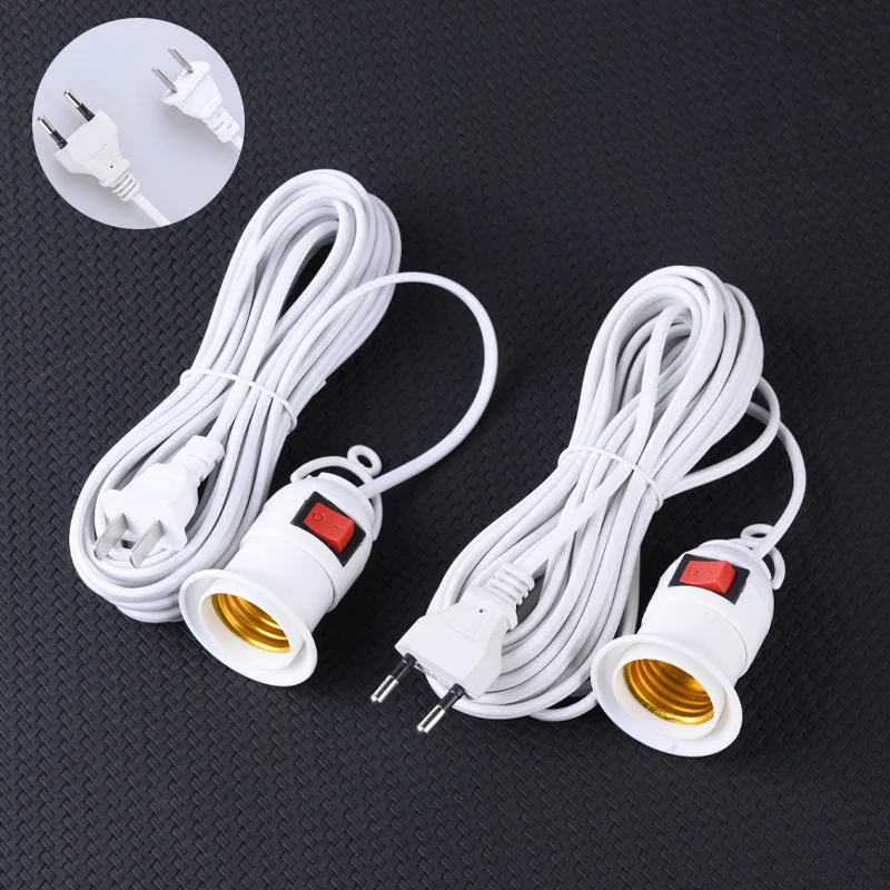 2.3M E27 Hanging Indoor Plants Light Holder Garden Lampholder Cable EU /US with On/Off Switch Lamp Holder for Desk Light