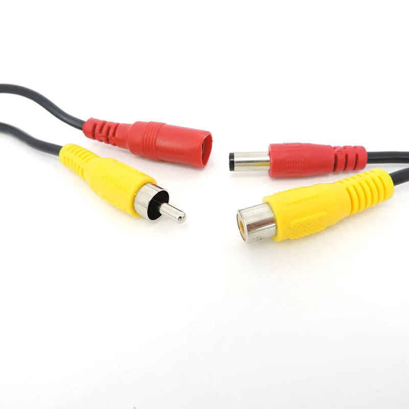 M12 航空ヘッド 4Pin オスメス DC プラグ RCA コネクタデュアルカプラーオスメス延長ケーブル