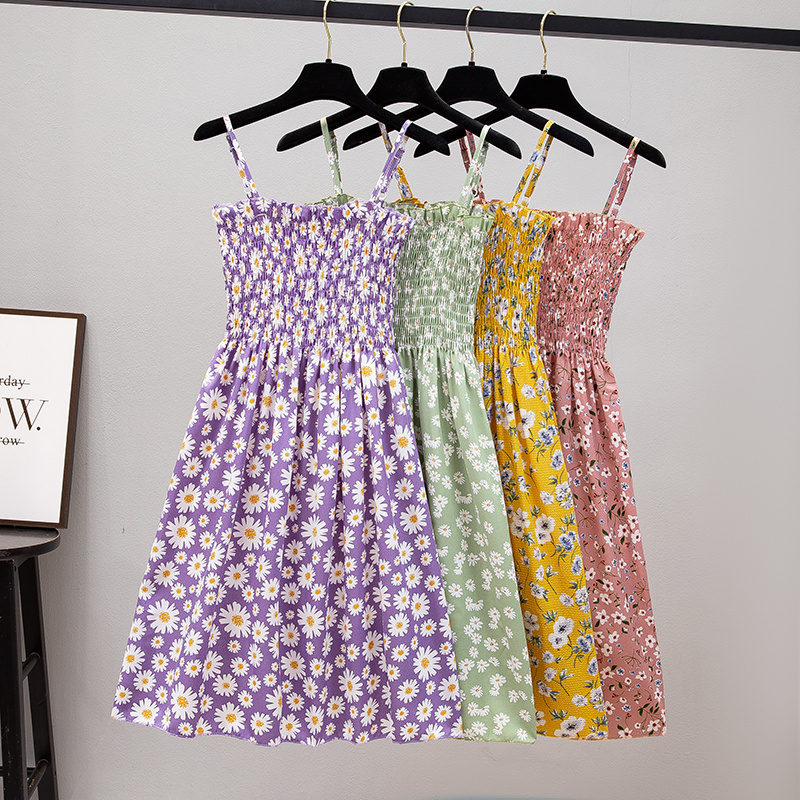 Sommer Mini Kleider Mode Weibliche Elastische Hohe Taille Casual Spaghetti Strap Ärmelloses Kleid Frauen Chiffon Kleider Vestidos